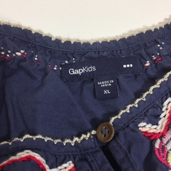 Gap 100% cotton girls 14Y embroidered blouse - Picture 4 of 6